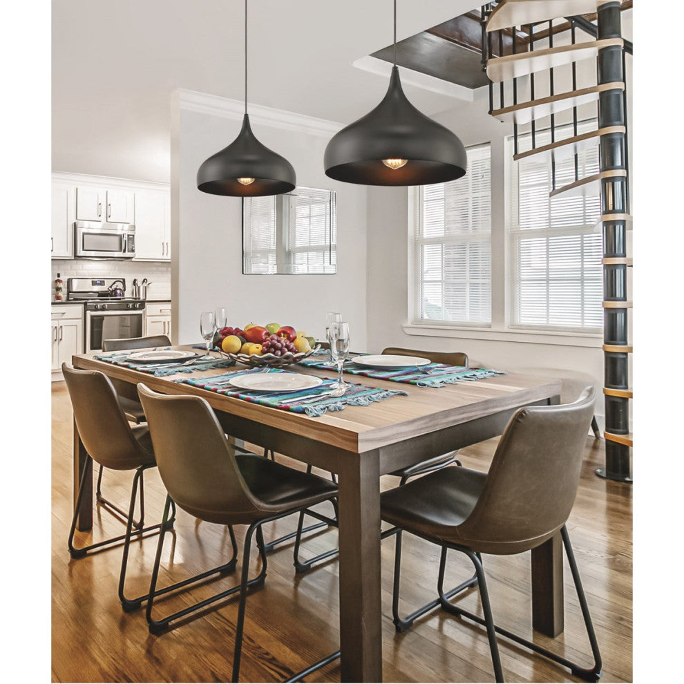 Savoy House Meridian 1 Light Pendant Matte Black