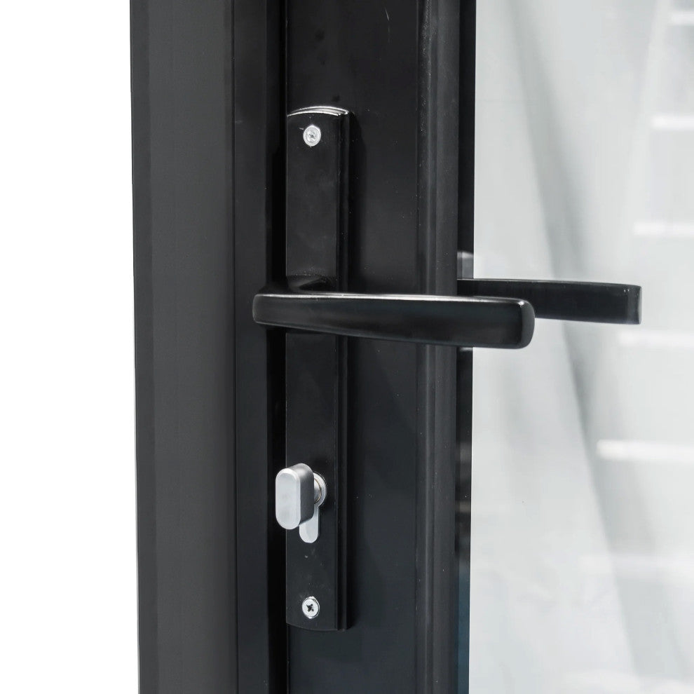 Patio Bi-Fold Door Open Left to Right 72"x96", 2-panel, Black Color, Low E Glass