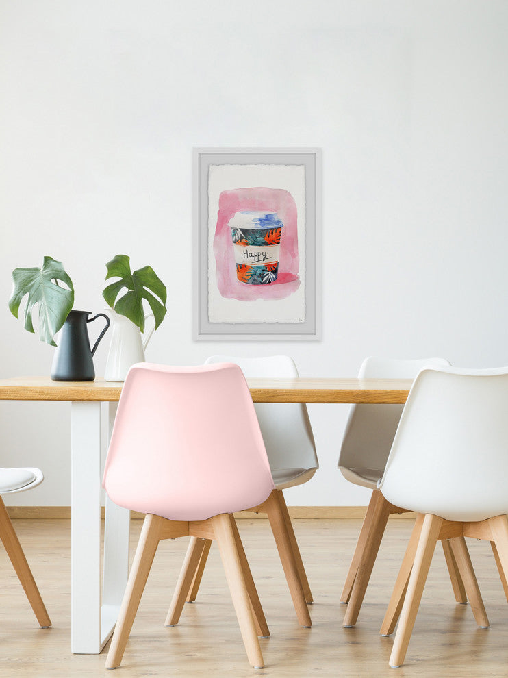 "Nothing but Happy" Framed Painting Print, 12"x18"