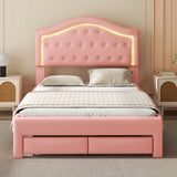 Gewnee Full Size Upholstered Platform Bed with Tufted Headboard