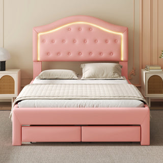 Gewnee Full Size Upholstered Platform Bed with Tufted Headboard