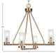 Trinity 4 Light Chandelier Shown, New Age Brass Finish, 2.5" Clear Bubble