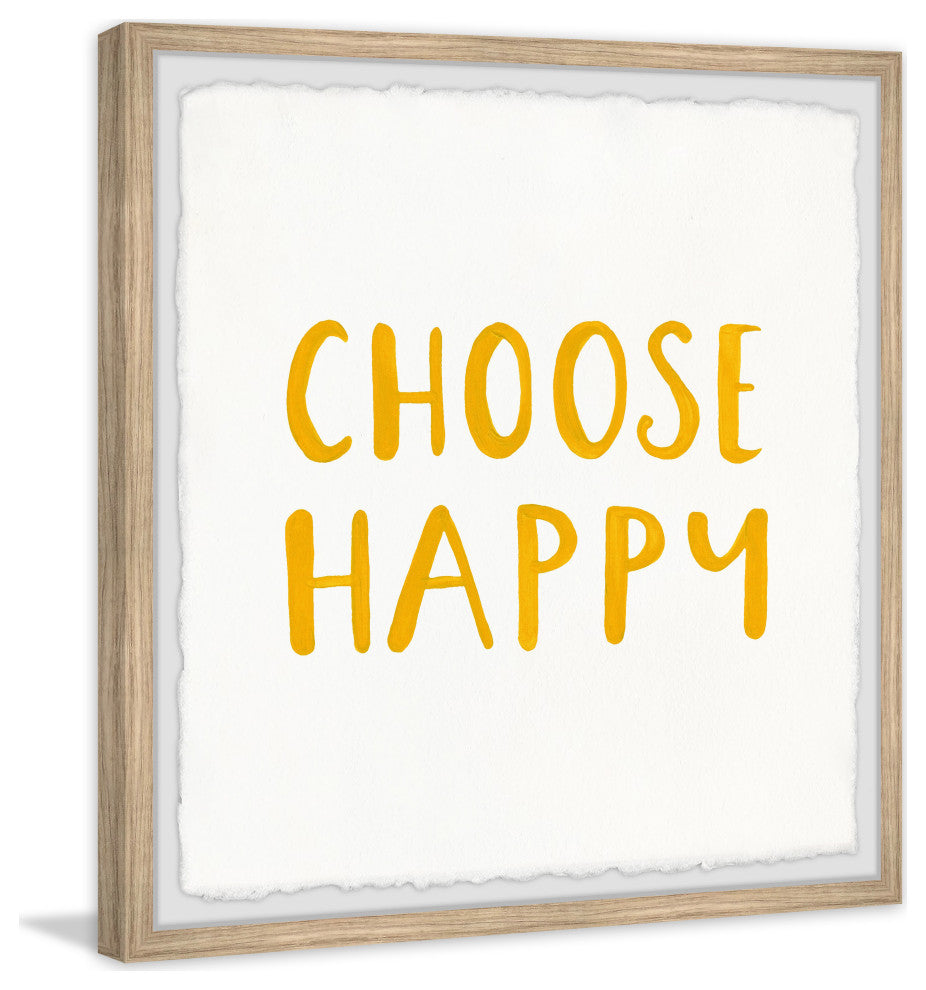 "Choose Happy II" Framed Painting Print, 12x12