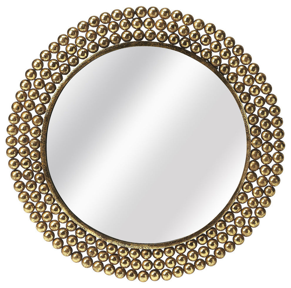 Butler Tiny Bubbles Antique Gold Mirror