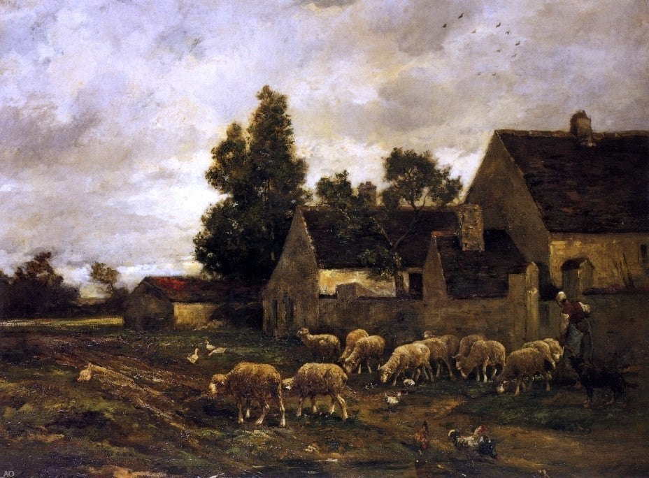 Charles Francois Daubigny The Barrel maker Wrapped Canvas