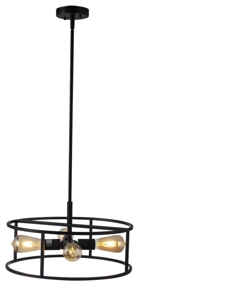 CHLOE Lighting CH6H401RB18-SF4 RYKER Farmhouse 4 Light Oil Rubbed CeilingPendant