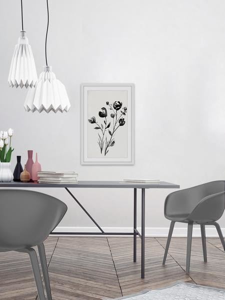 "Winter Flowers II" Framed Painting Print, 16"x24"