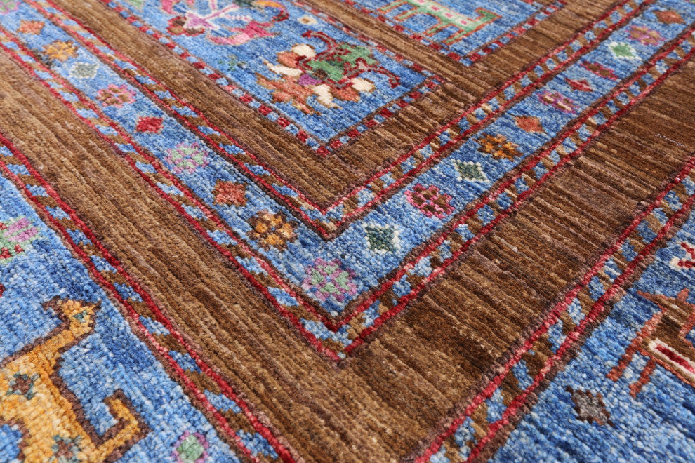 5' 0" X 6' 5" Tribal Persian Gabbeh Hand Knotted Rug Q7400
