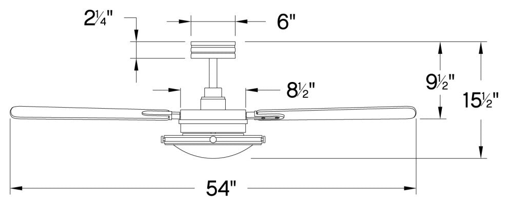 Hinkley Collier 54" Integrated LED Indoor Ceiling Fan, Matte Black
