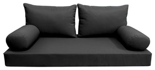 S2 Twin Size 5PC Knife Edge Daybed Mattress Cushion Bolster Complete Set AD003