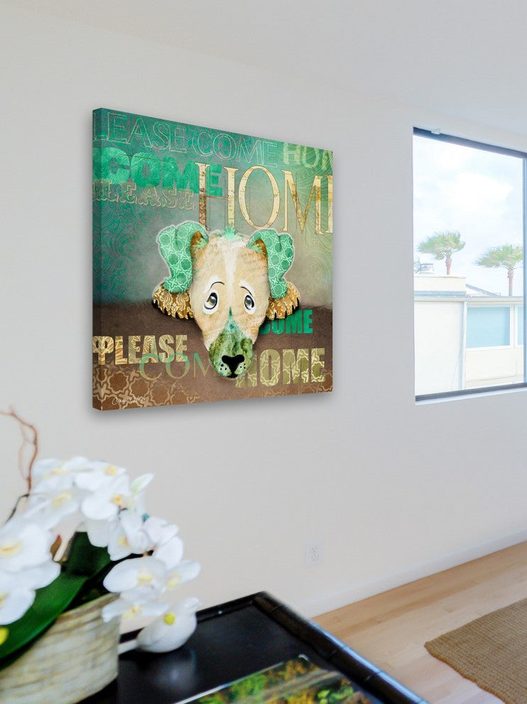 "Sad Dog" Painting Print on Wrapped Canvas