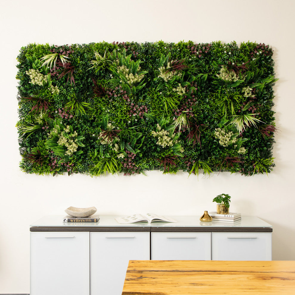 20in. x 20in. UV Resistant Corfu Island Artificial Living Wall Panels Set of 3