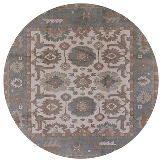 Ahgly Company Indoor Round Mid-Century Modern Area Rugs, 5' Round