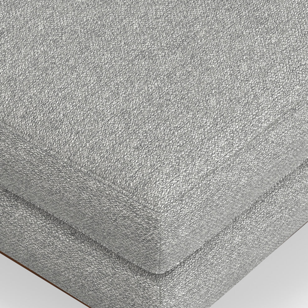 Morrison 89" Sofa and Ottoman Set, Woven-Blend Fabric, Mist Gray