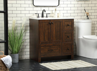 Home Living 19" Farmhouse Expresso-Light Bathroom Vanity