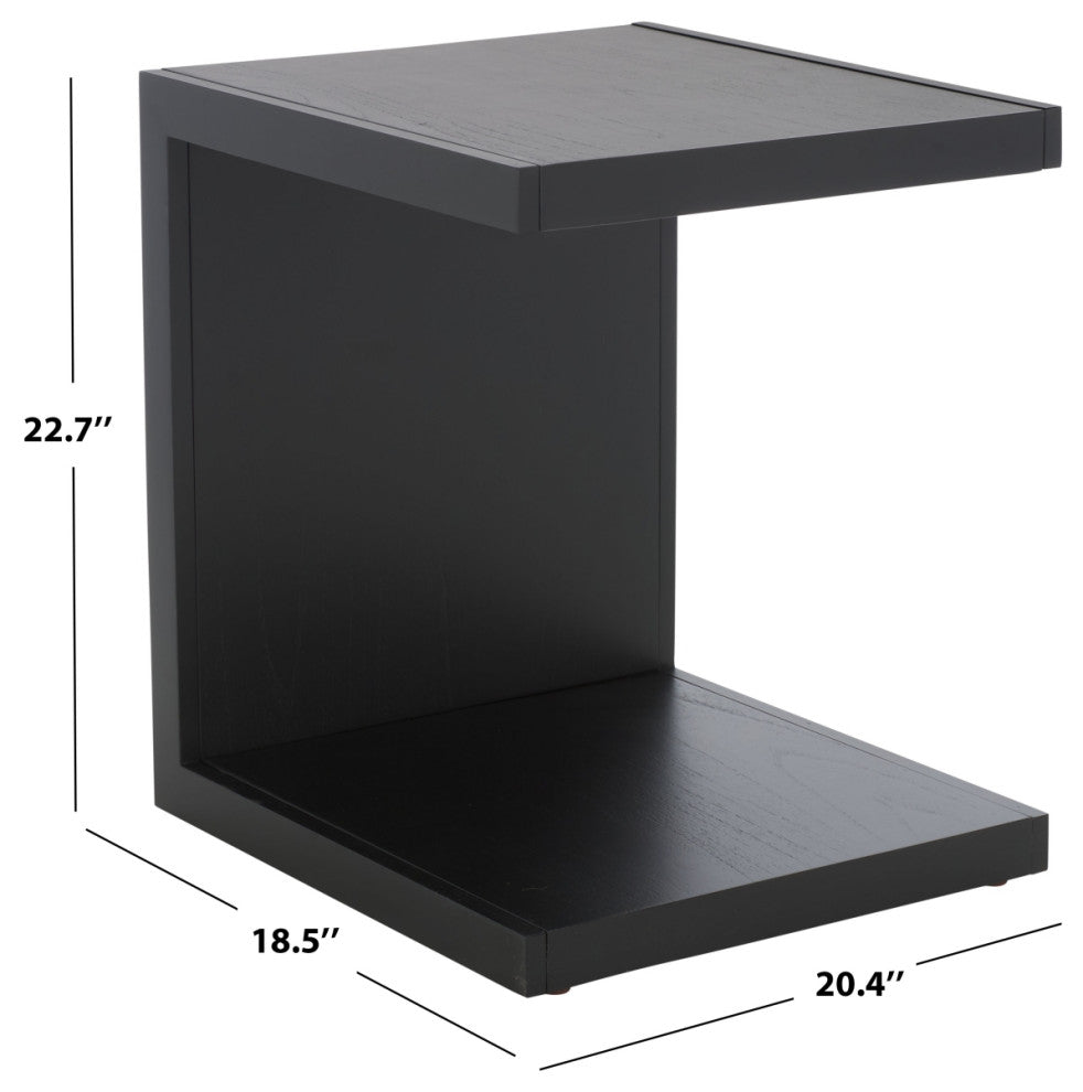 Safavieh Couture Tawney "C" Wood Accent Table, Black