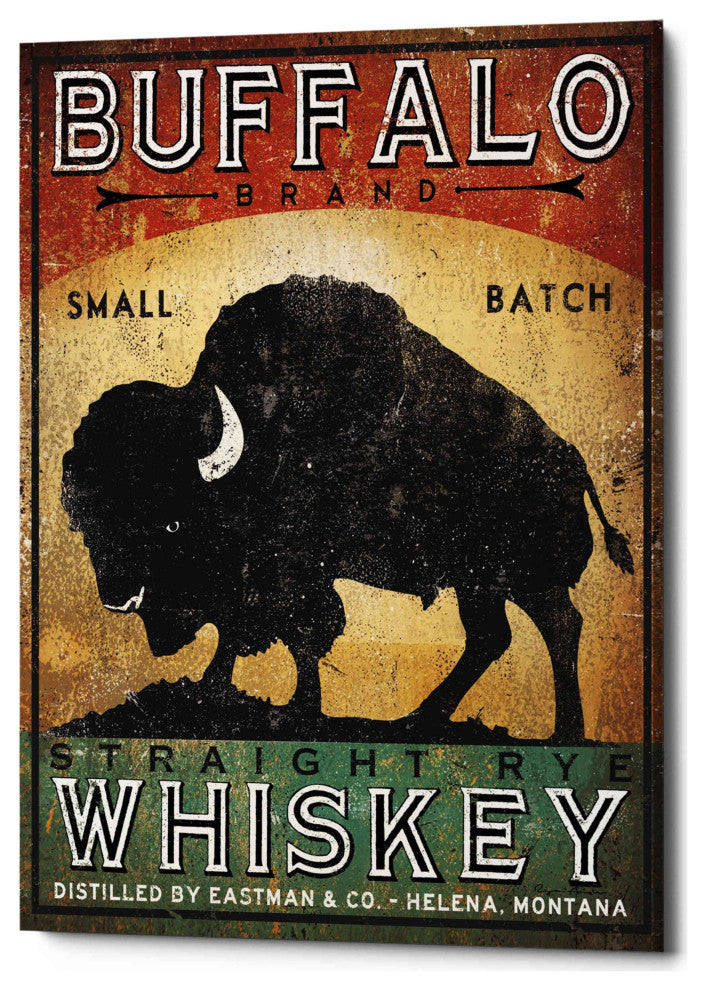 Epic Graffiti ''Buffalo Whiskey'' by Ryan Fowler, Giclee Canvas Wall Art, 40"x60"