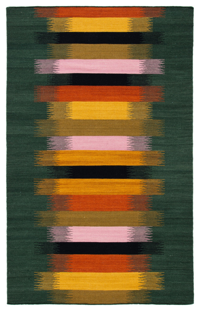 Safavieh Dhurries Collection DHU642 Rug, Brown/Yellow, 3'x5'