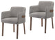Modrest Jordan Gray and Walnut Dining Chairs, Set of 2, Charcoal
