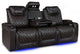 Valencia Oslo Console Italian Nappa Leather Home Theater Seating, Dark Chocolate