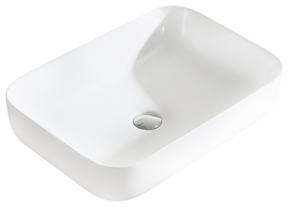Fine Fixtures White Vitreous China 24" Thin Edge Vessel