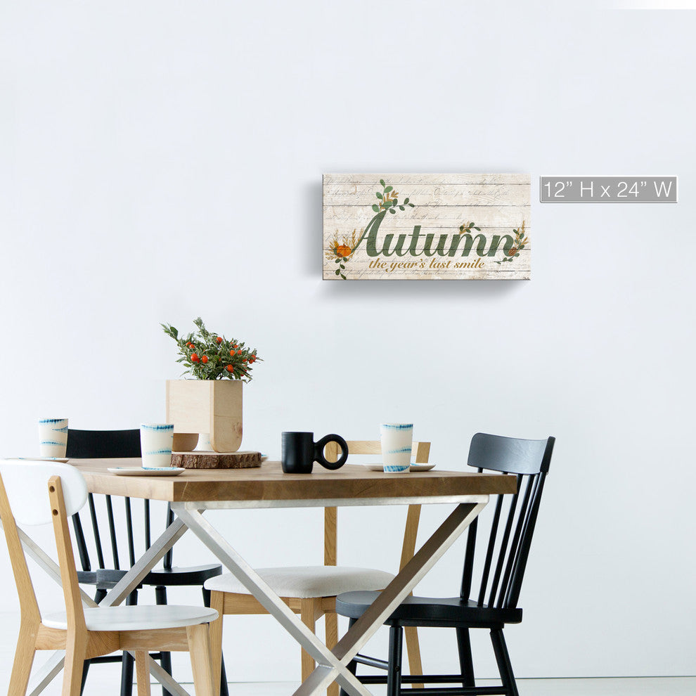 Autumn Wrapped Canvas Textual Harvest Wall Art