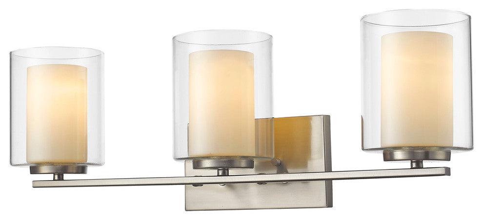 Willow 3 Light Vanity, Brushed Nickel