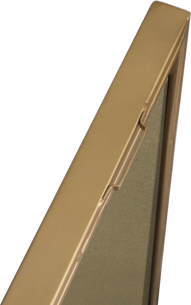 Metal Frame Rectangle Mirror 30" Brass