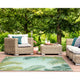 Marina Palm Border Indoor/Outdoor Rug, Aqua, 8'10"x11'9"
