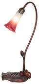 Meyda lighting 13509 16"H Pink/White Pond Lily Accent Lamp