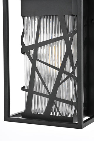 Home Living 7" Outdoor Wall Sconce, Black