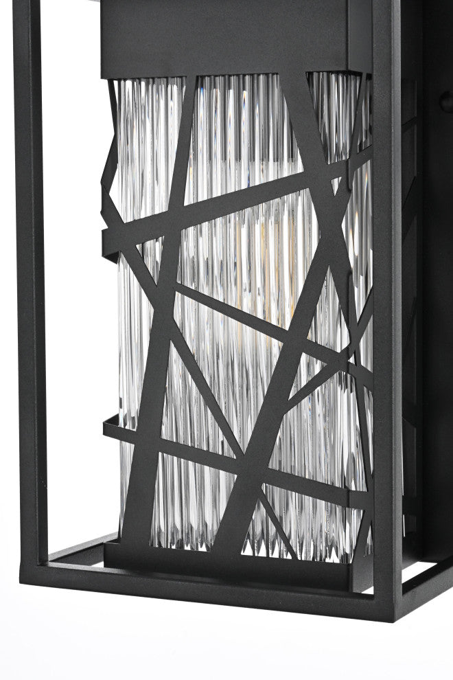 Home Living 7" Outdoor Wall Sconce, Black