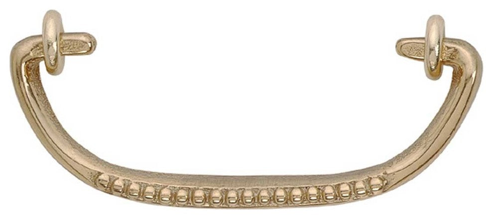 Cabinet Pull Bright Solid Brass Dimpled Bail Replacement |
