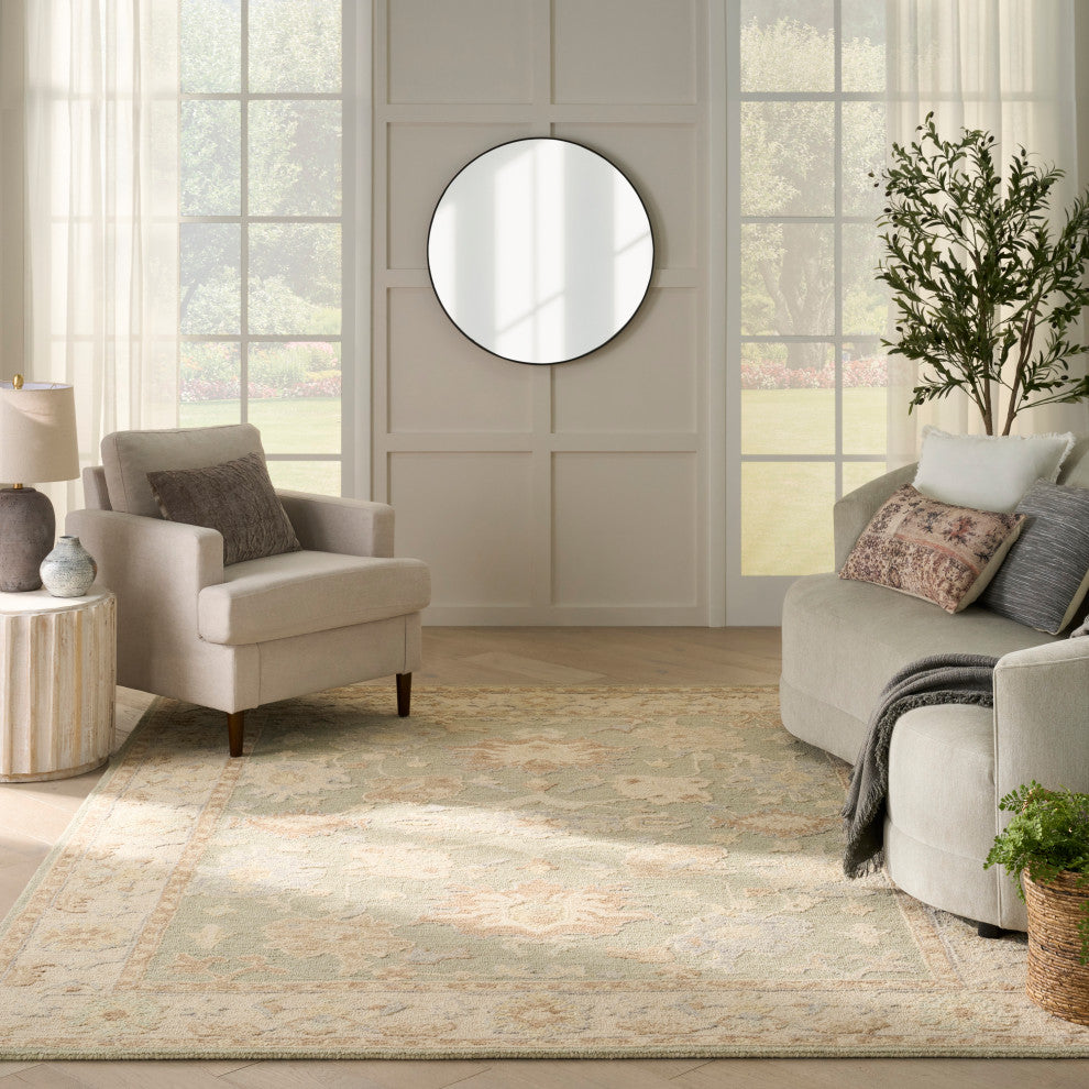 Nourison Maison 9'9" x 13'9" Sage Ivory Vintage Indoor Rug