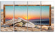 "Framed Blurred Beach" Seashore Art Canvas Print, 4 Panels, 48"x28"