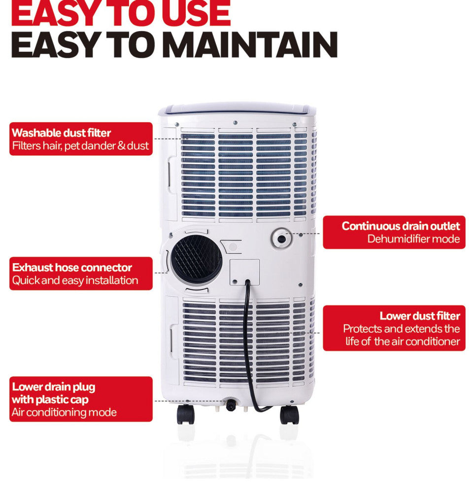 Portable Air Conditioner, Dehumidifier and Fan for Rooms Up To 450 Sq. Ft.