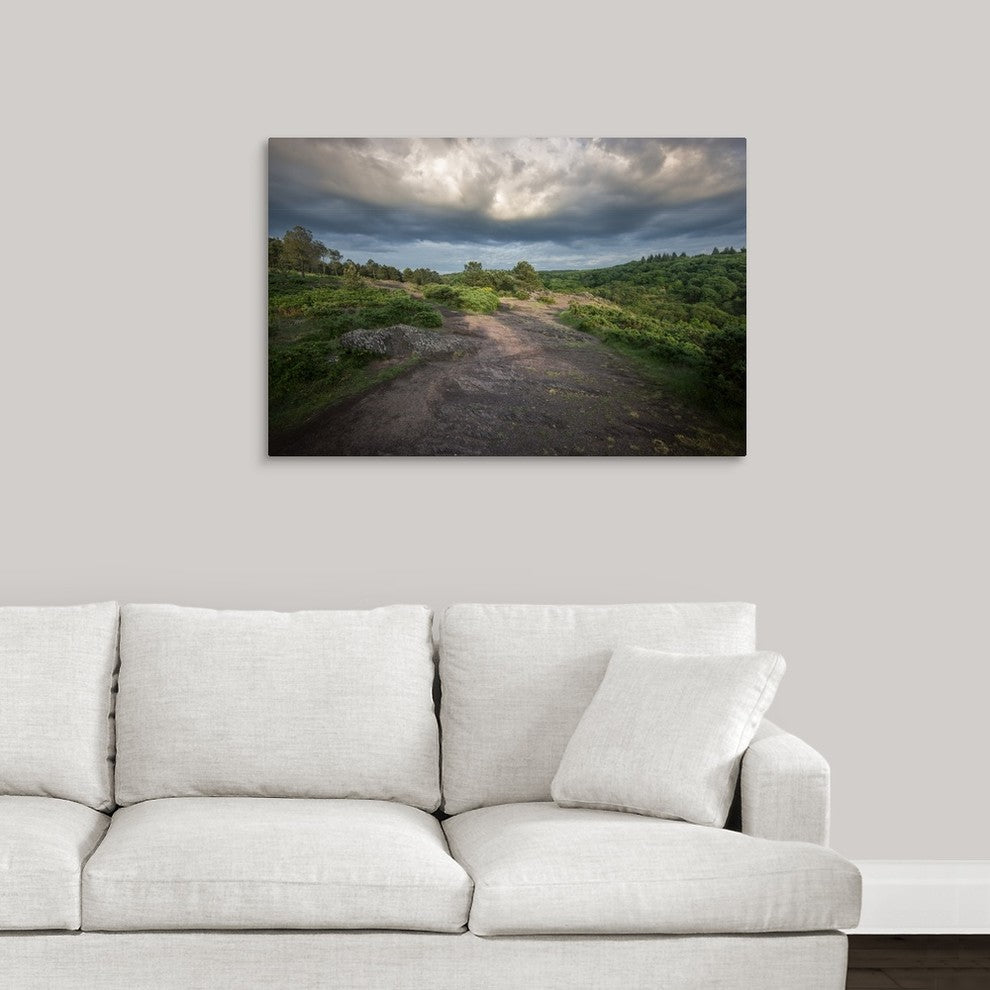 "Au dessus du Val sans retour" Wrapped Canvas Art Print, 36"x24"x1.5"