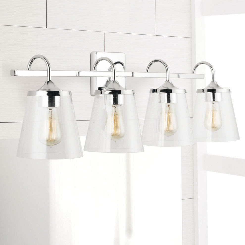 Capital Lighting 139142-496 4 Light 10-1/2" Tall Bathroom Vanity - Aged Brass