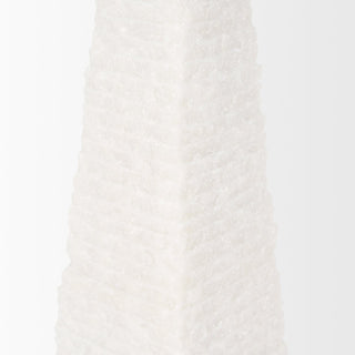 Pyramis White Rough Marble Obelisk 13"