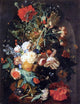 Jan Van Huysum Vase of Flowers in a Niche, 21"x28" Wall Decal