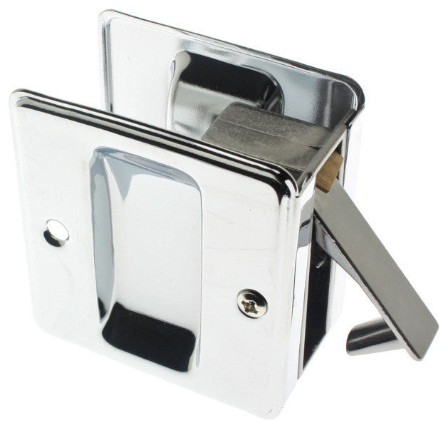 Genuine Solid Brass Pocket Passage Pull, Polished Chrome