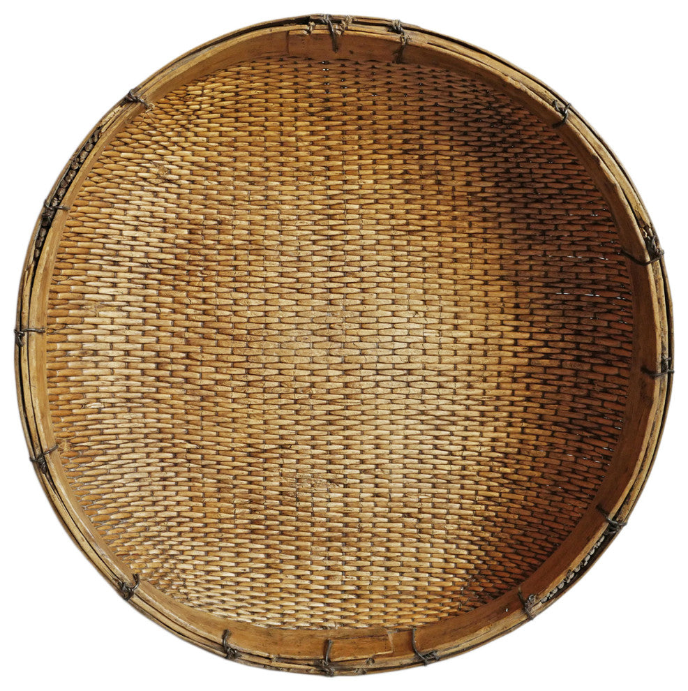 Consigned Jumbo Bamboo Grain Basket