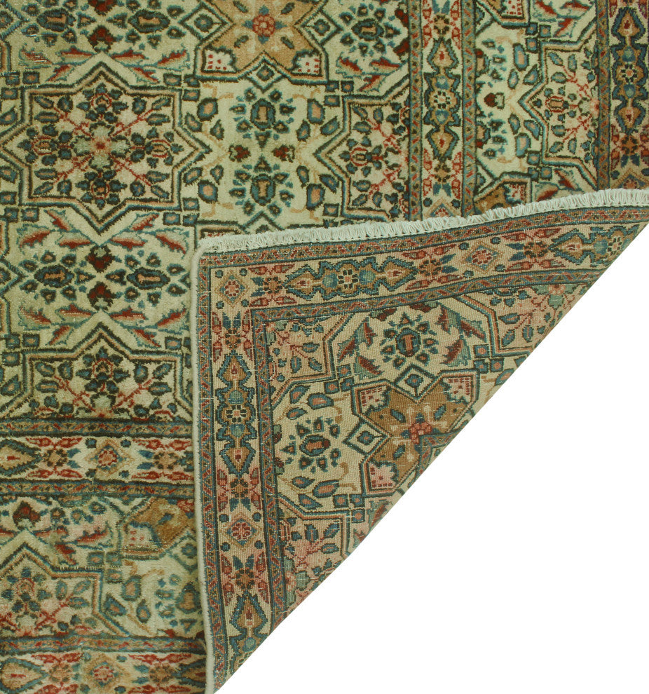 Semi Antique Beorht Beige/Red Rug, 6'5 x 9'7