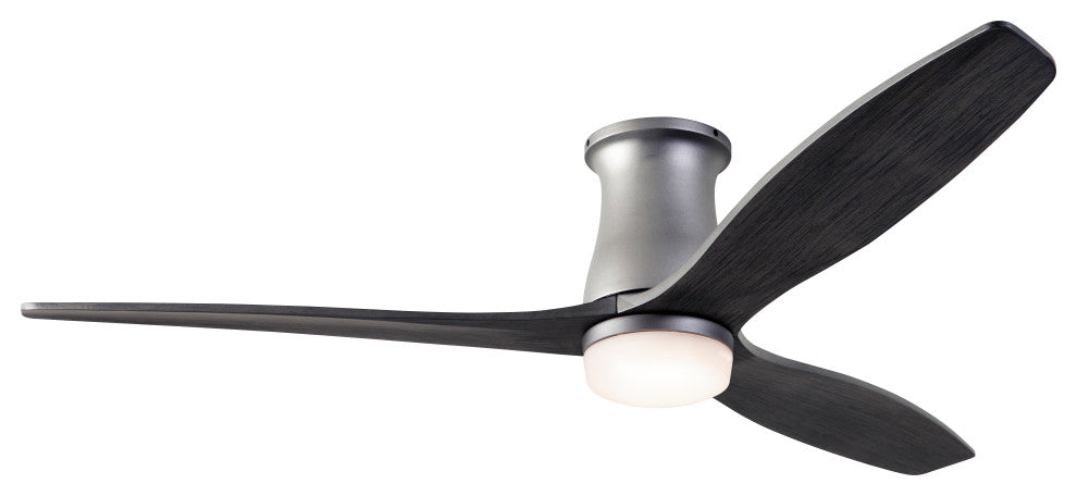 Arbor Flush Fan Graphite, 54" Ebony Blades With LED, Wall/Remote Control