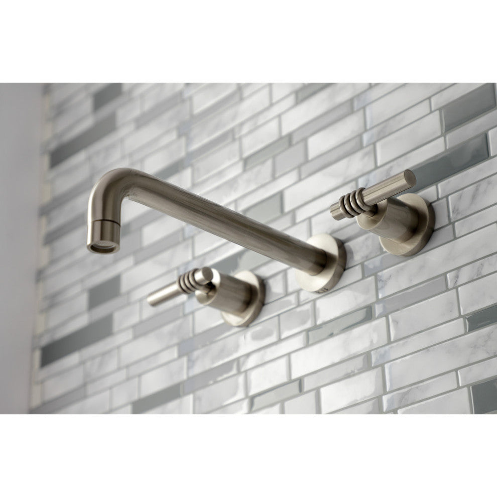 KS8028ML Two-Handle Wall Mount Tub Faucet, Brushed Nickel