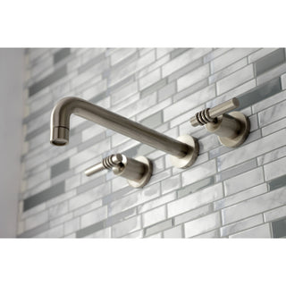 KS8028ML Two-Handle Wall Mount Tub Faucet, Brushed Nickel