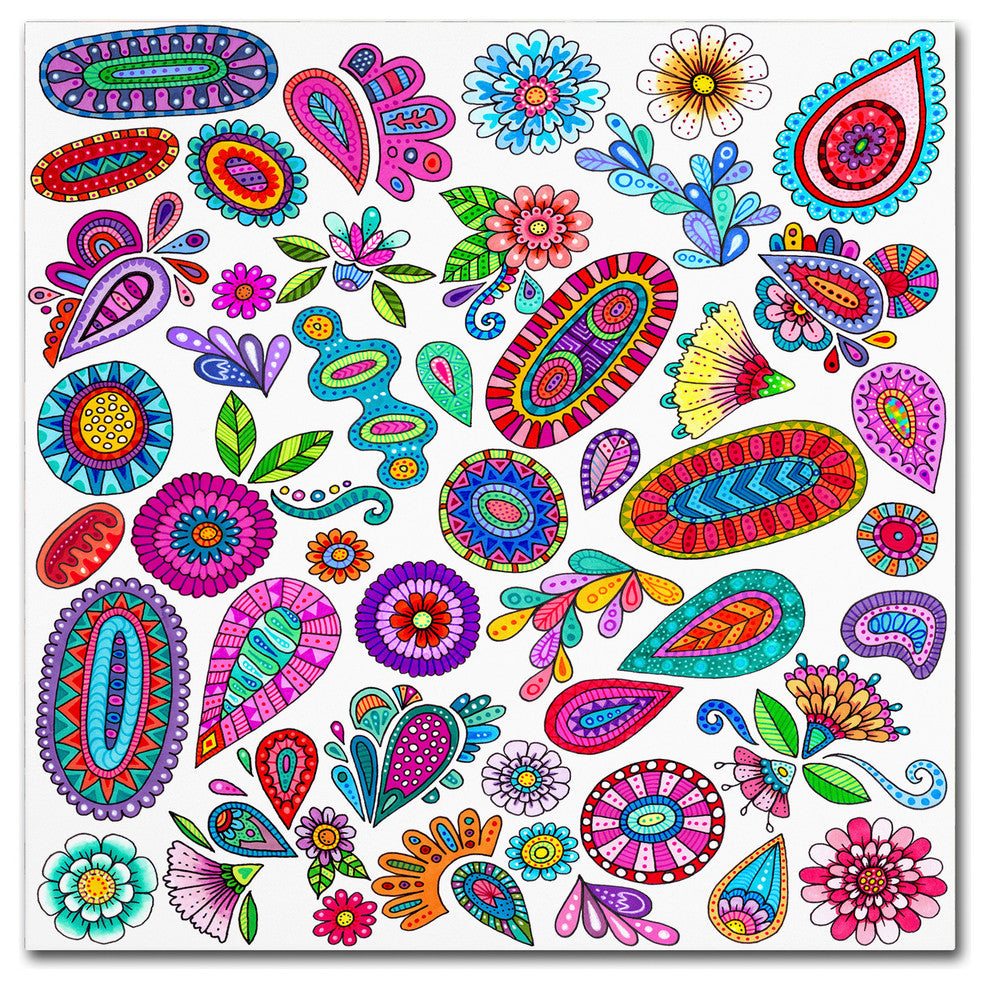 Hello Angel ''Doodle Salad'' Canvas Art, 35x35
