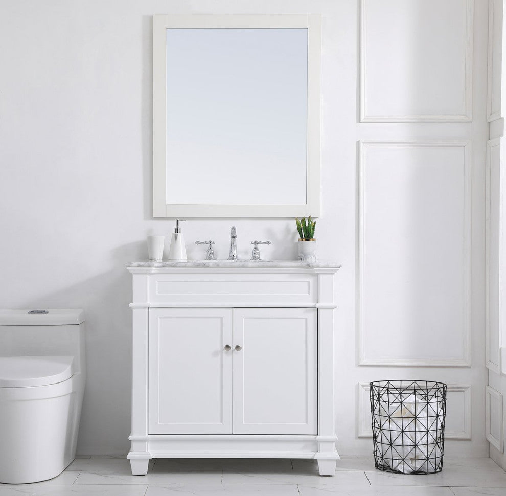 Weston Single Bathroom Vanity Set, White, 36