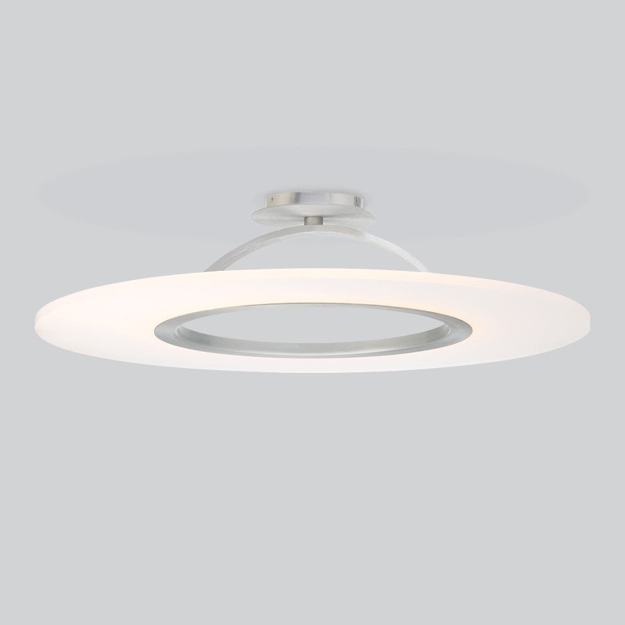WAC Lighting Elektron 28" LED Convertible Semi-Flush Mount in Brushed Aluminum