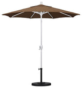 California Umbrella 7.5' Patio Umbrella in Sun brella Teak/Matted White